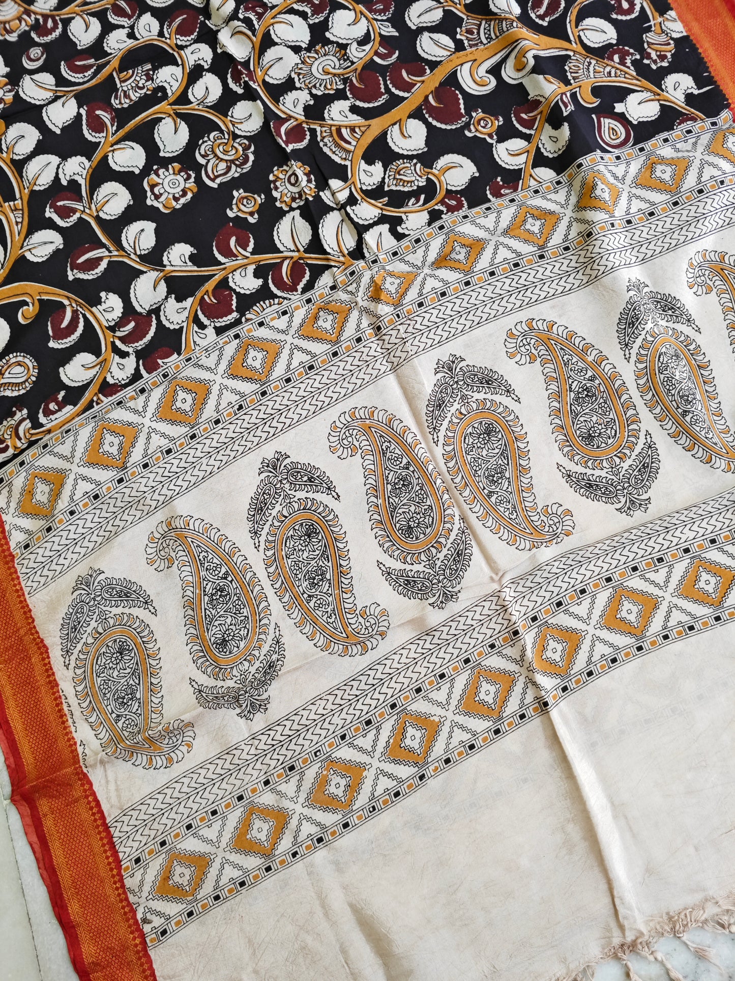 Kalamkari Silk Dupatta