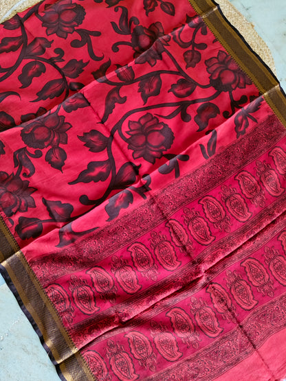Kalamkari Silk Dupatta
