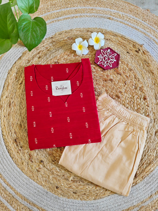 Rawsilk Kurti Pant Set