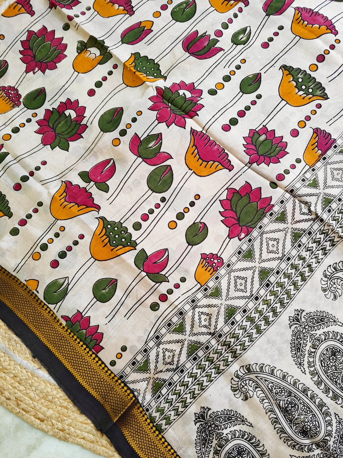 Kalamkari Silk Dupatta