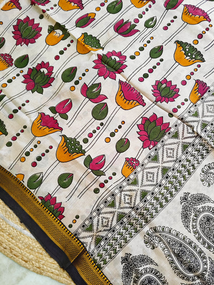 Kalamkari Silk Dupatta