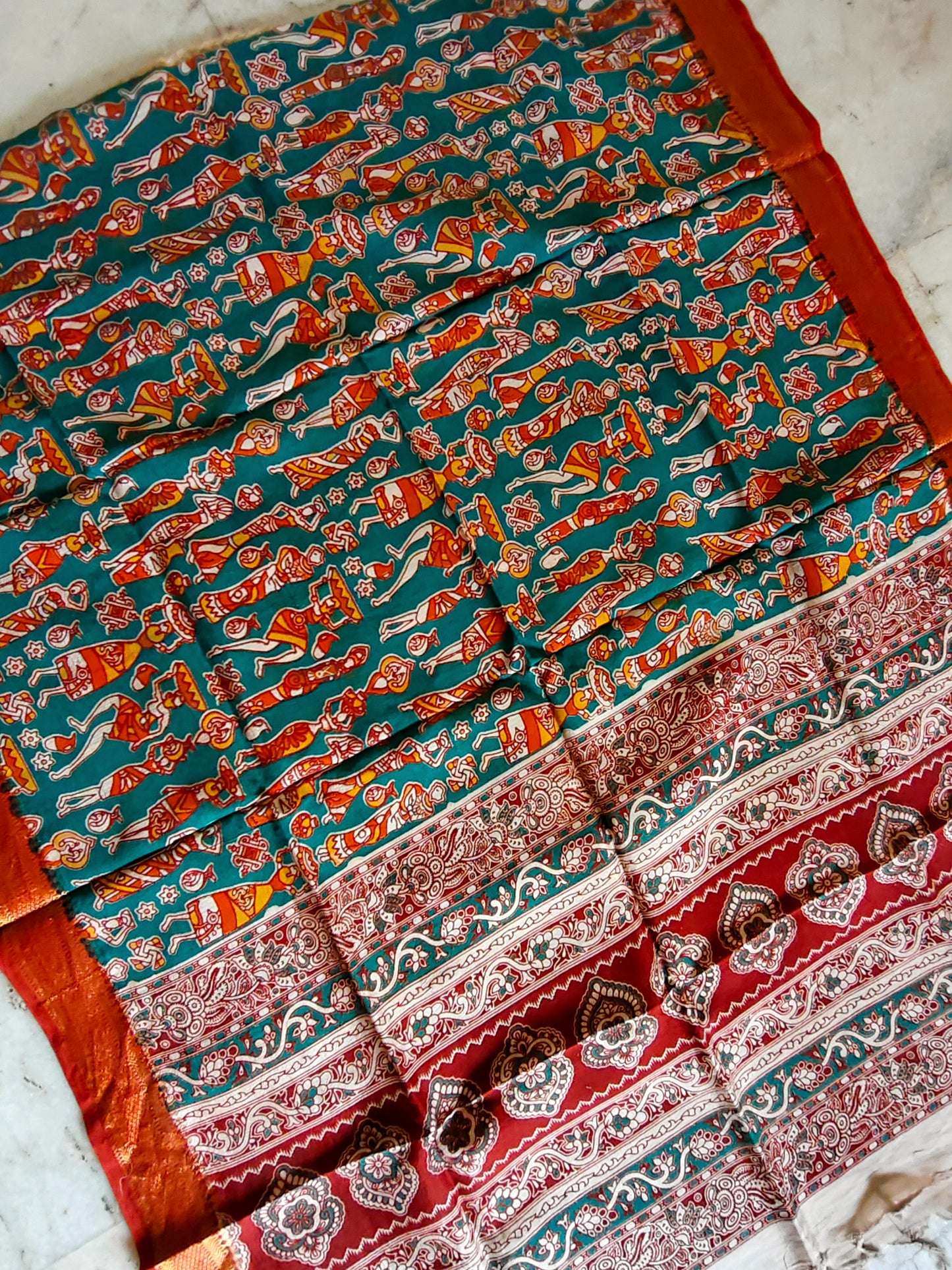 Kalamkari Silk Dupatta