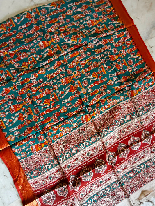 Kalamkari Silk Dupatta