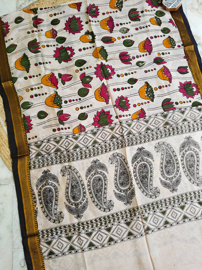 Kalamkari Silk Dupatta