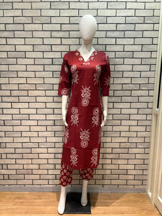 Cotton Kurti Pant Set