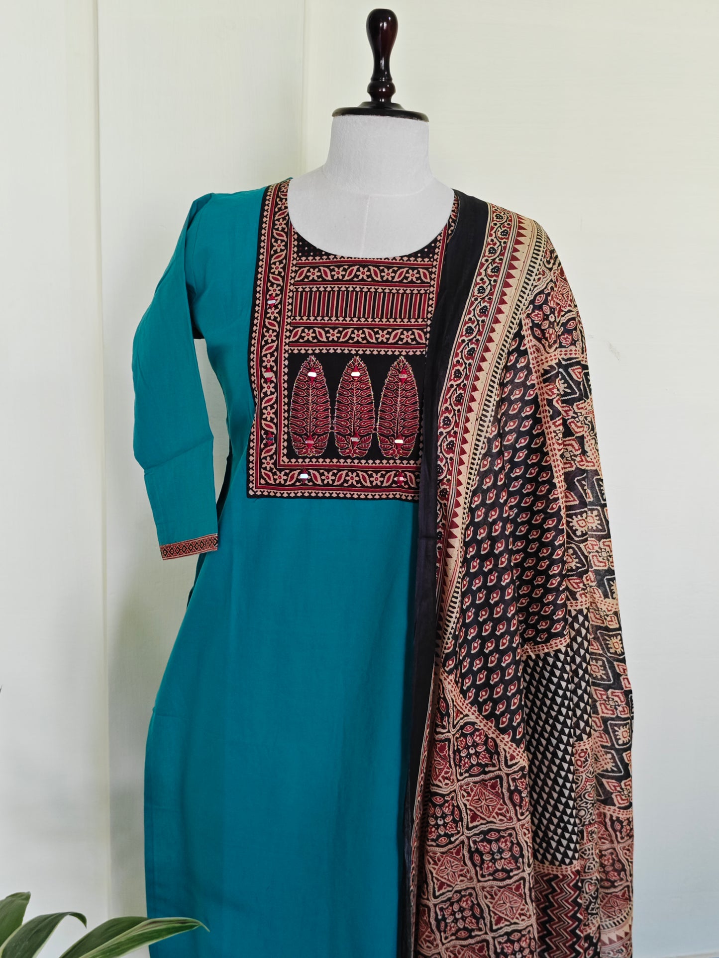 Ajrakh Cotton Salwar Set