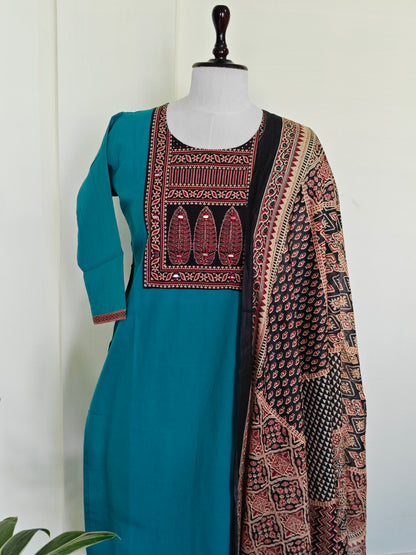 Ajrakh Cotton Salwar Set