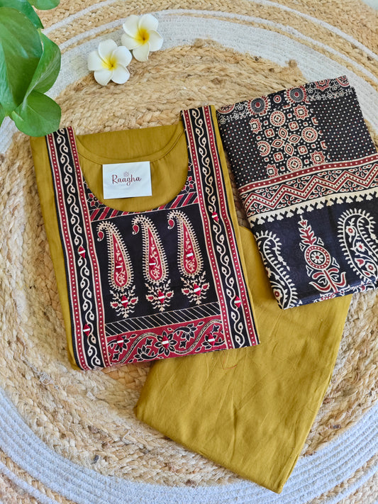 Ajrakh Cotton Salwar Set