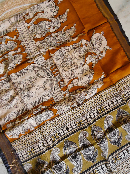 Kalamkari Silk Dupatta