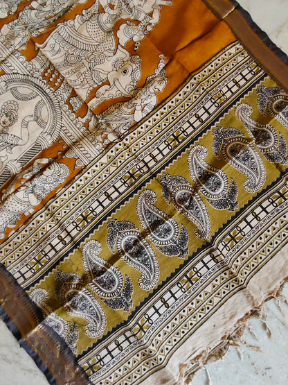 Kalamkari Silk Dupatta