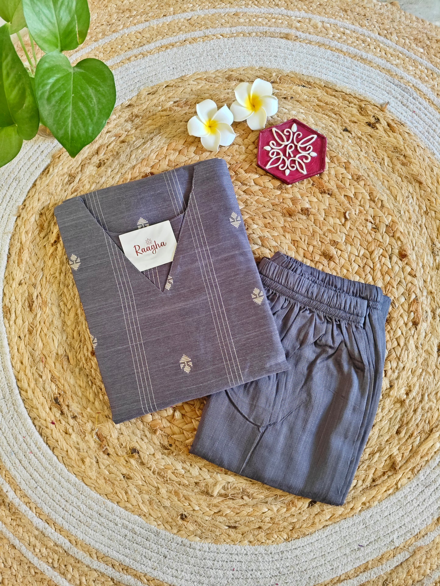 Rawsilk Kurti Pant Set