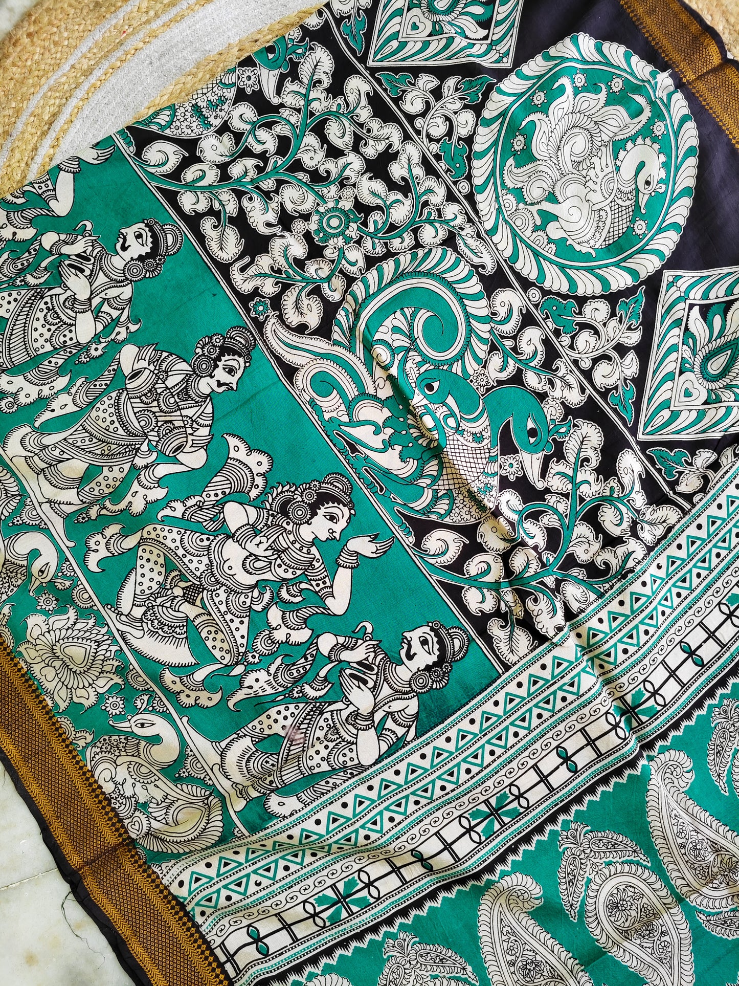 Kalamkari Silk Dupatta