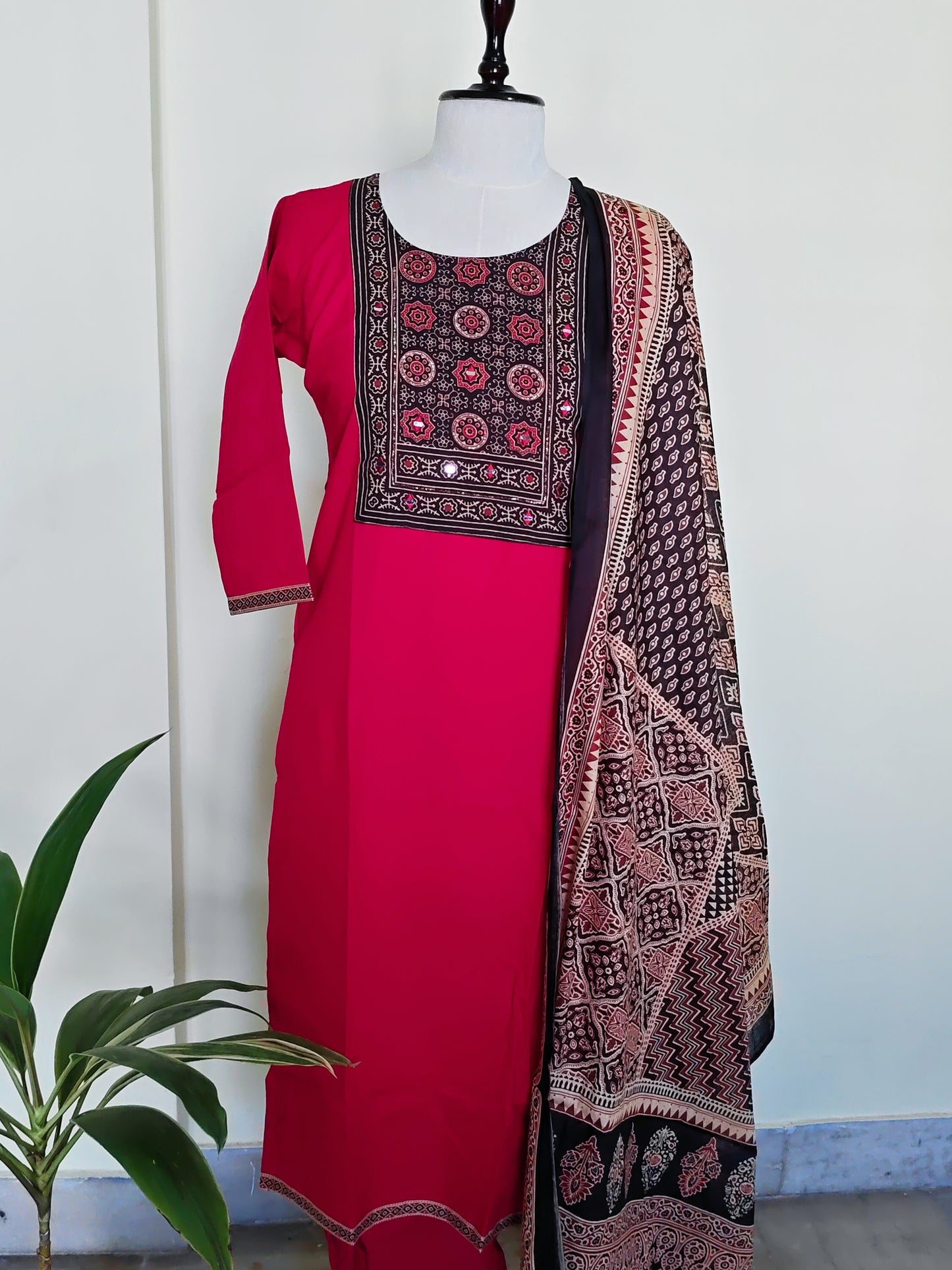 Ajrakh Cotton Salwar Set