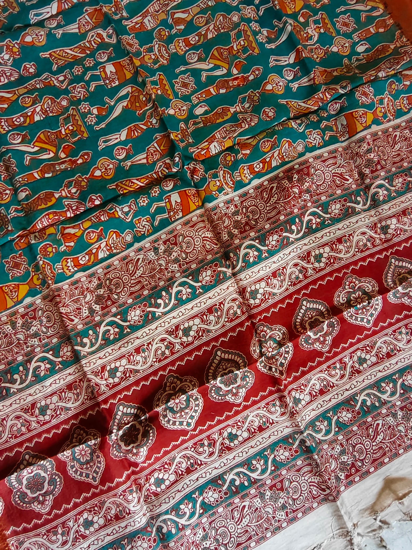 Kalamkari Silk Dupatta