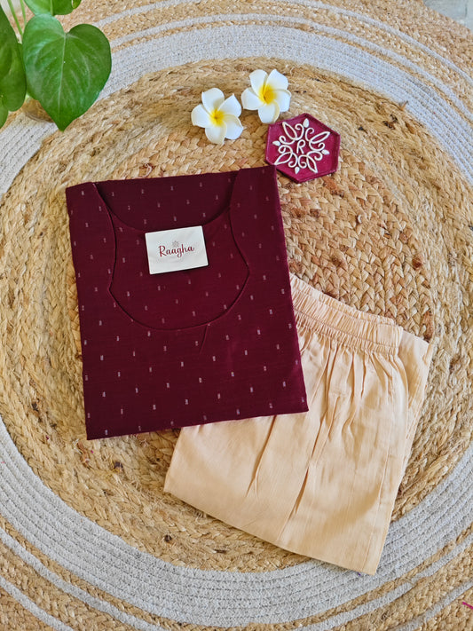 Rawsilk Kurti with Pant