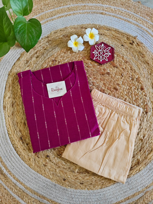 Rawsilk Kurti Pant Set