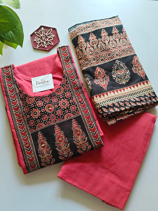 Ajrakh Cotton Salwar Set